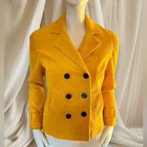 Designer Liz Claiborne corduroy double breasted blazer